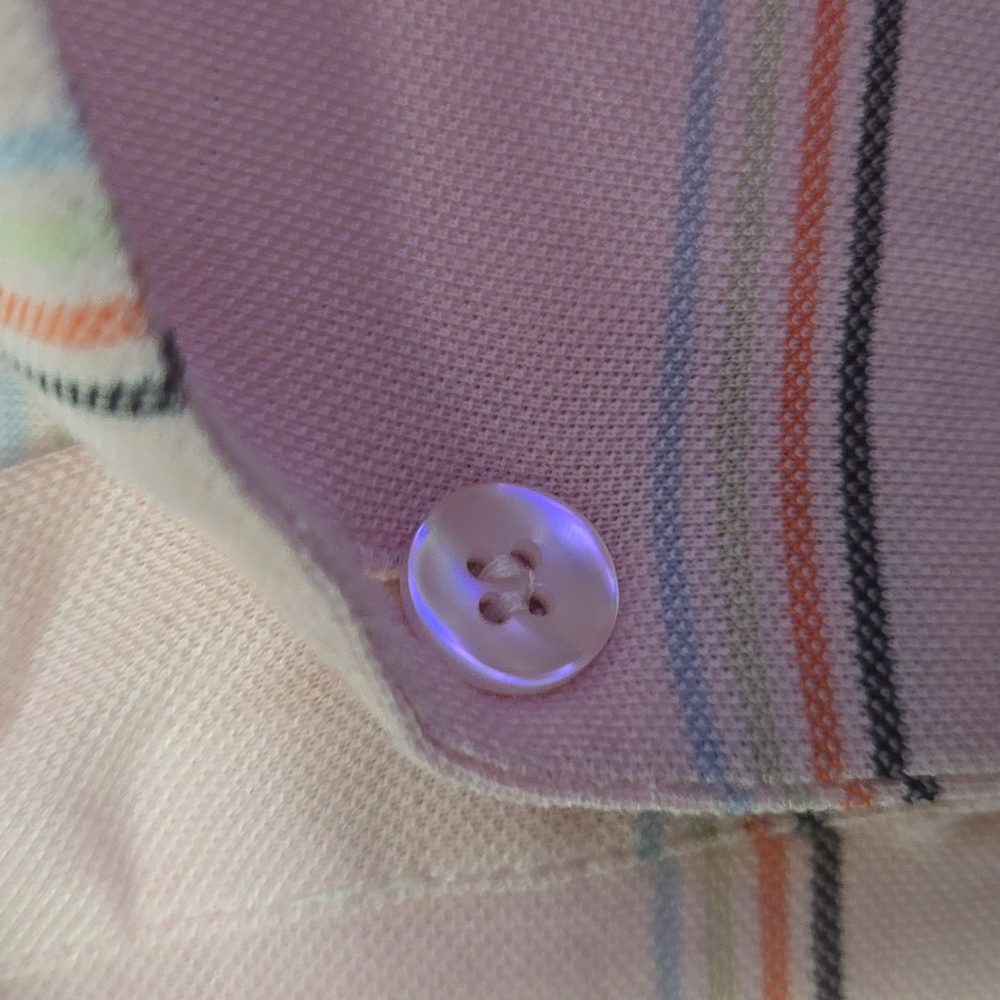 Lacoste Men's Pink Striped Polo Shirt - Picture 6 of 9
